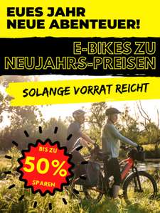 Bunnyhop Neujahrs-Sale: E-Bikes ab 999€ / bis zu 50% reduziert