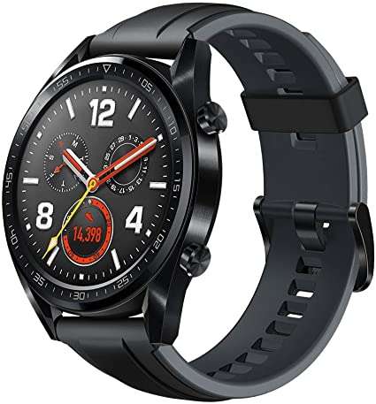 Huawei Watch GT Smartwatch (46 mm Amoled Touchscreen, GPS, Fitness Tracker, Herzfrequenzmessung uvm...)[+ kostenlos Lederarmband]