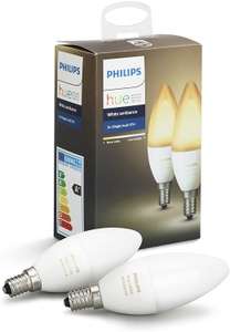 Philips Hue White Ambiance E14 LED Kerze 2-er Pack, dimmbar