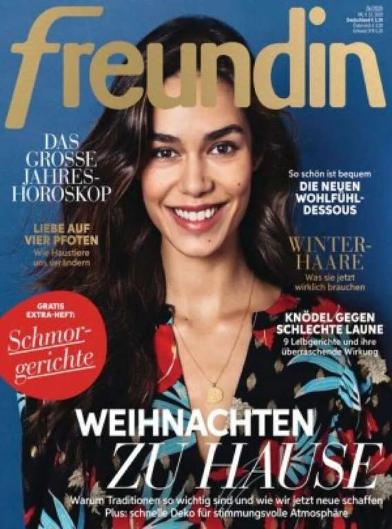 Freundin Magazin Abo (24 Ausgaben) für 81,60 € mit 85 € BestChoice-Gutschein/ 80 € BC inkl. Amazon (Kein Werber nötig)