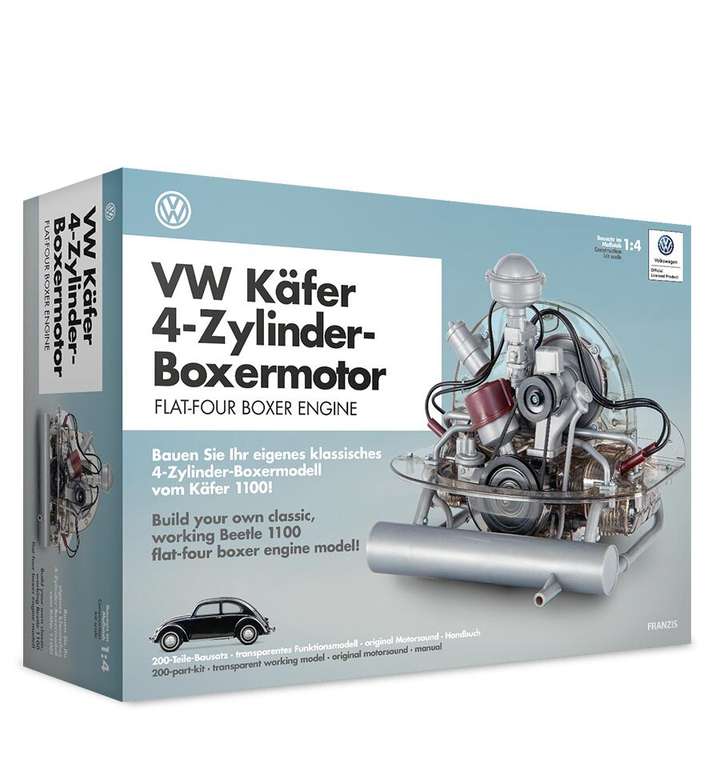 VW Käfer 4-Zylinder-Boxermotor | transparentes Funktionsmodell | 200 Teile I ab 14 Jahren
