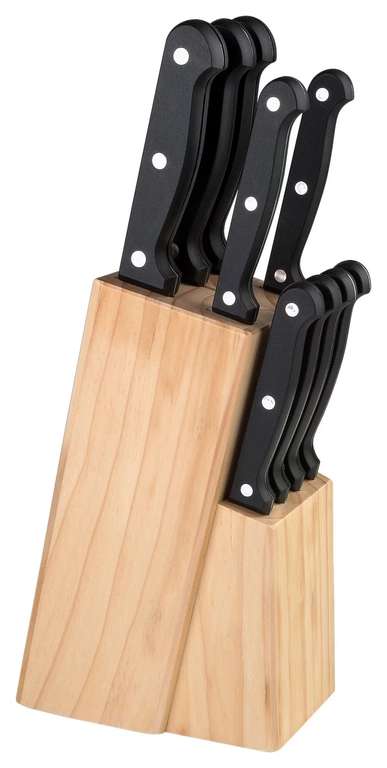Justinus Messerblock Küchenchef 10-Teile Messer aus Edelstahl UVP:79€