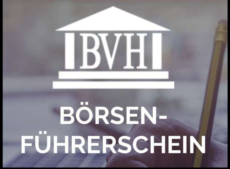 BVH Börsen Führerschein April 2021 4 Webseminare kostenlos und ohne Verpflichtungen.