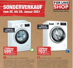 FÜR UNS SHOP Sonderverkauf 2.Wahl Geräte ab dem 25.01.-29.01.2021 für ALLE Beispiel : Siemens Waschmaschine iQ500 WM14UQ40 für 599€