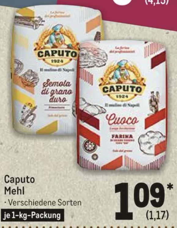 Caputo Mehl verschiedene Sorten zb .Antimo Caputo Type 00 'The Chef's Flour' Pizzamehl - Metro