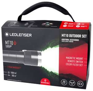 Grube Sale : Led Lenser Outdoor Set , Modell MT 10 bis zu 1000 Lumen, inkl.Satz Farbfilter, Magnethalter und Fernschalter