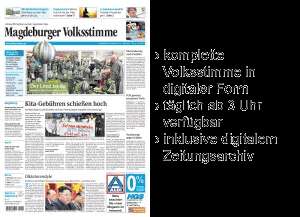 [Auch am 09.02.] Volkstimme E-Paper gratis - Alle Ausgaben (Magdeburg, Schönebeck,...)