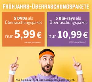 Videobuster - Überraschungspakete (5 BluRays für 10,99 / 5 DVD für 5,99 Euro)
