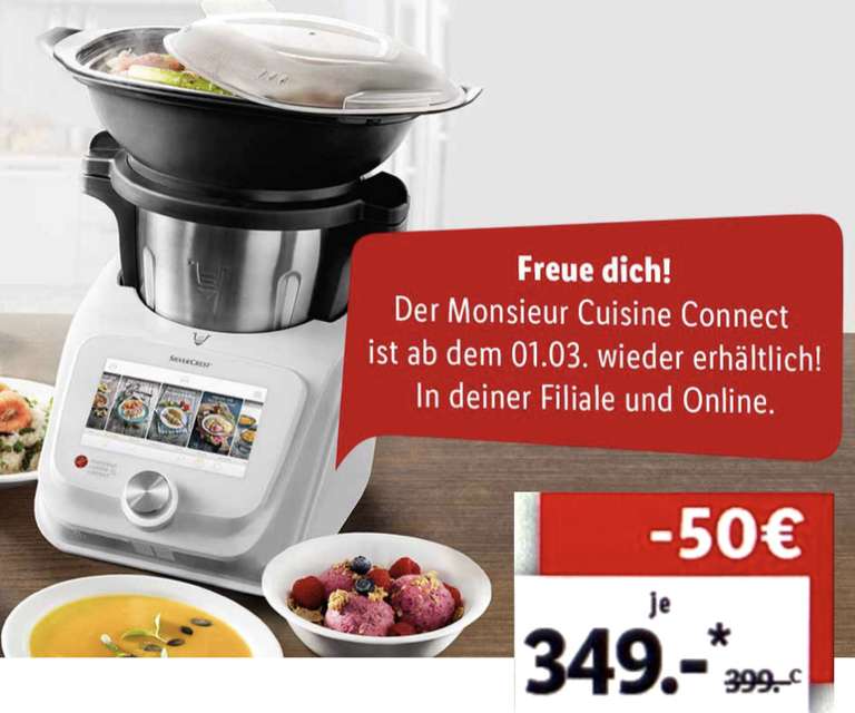 SILVERCREST Küchenmaschine Monsieur Cuisine Connect SKMC 1200 E5 für 349€