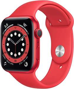 Apple Watch Series 6 44mm (GPS) (PRODUCT)RED Rot mit rotem Sportarmband für 377,75€
