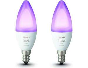 2er Pack Philips Hue White and Color Ambiance E14, 5,3 W, RGBW, Einstellbare Farbtemperatur, 2 Stk.