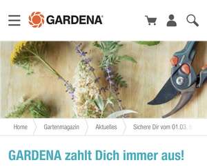 Gardena 25 % Cashback Gartenscheren