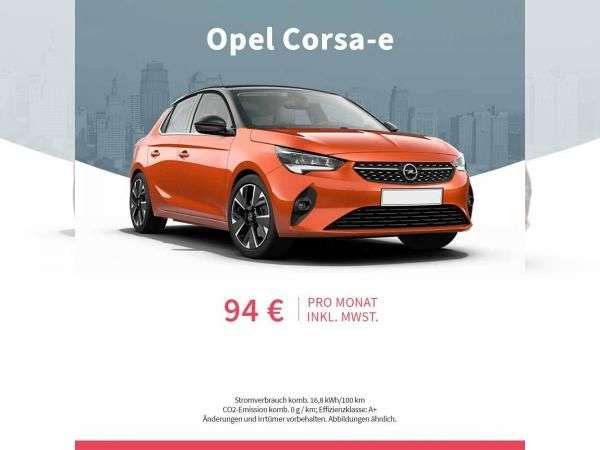 Privatleasing: Opel Corsa Elektro / 136PS - 325Km Reichweite für 94€ (eff 122€) inkl. Haustürlieferung - LF: 0,31
