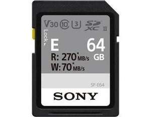 Sony SDHC 64GB Speicherkarte (V30, Class10, U3, UHS-II)
