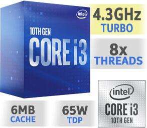 [Hardwarerat] Intel Core i3-10100F CPU (4C/8T, 4.3 GHz, LGA 1200 Comet Lake)