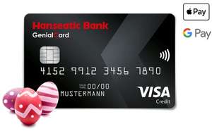 GenialCard VISA | 60€ + 4€ Bonus (Check24) oder 60€ (Hanseatic Bank) | ohne Jahresgebühr · weltweit gebührenfrei bezahlen & Bargeld abheben