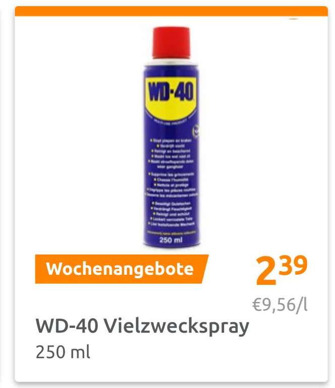WD-40 Multifunktionsspray 250 ml Dose (9,56€/l)