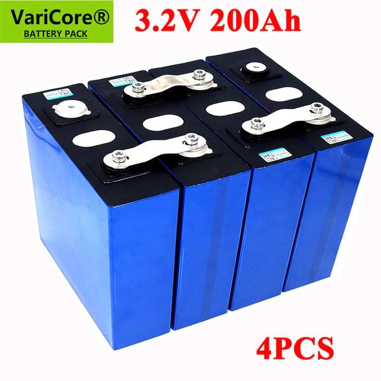 4 stücke VariCore 3,2 V 200Ah LiFePO4 lithium-batterie 3,2 v 3C Lithium-eisen phosphat batterie