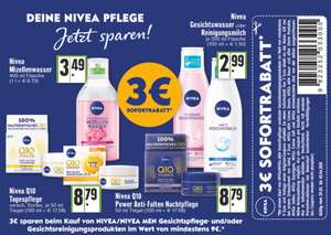 Nivea Gesichtspflege 3€ Sofortrabatt (9€ MBW) 29.03 - 03.04