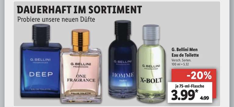 G.BELLINI Parfüm von Lidl