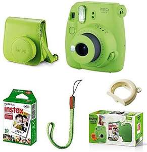 Fuji Instax Mini 9 in grün, inklusive 10er Film und Tasche