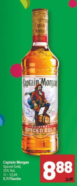 [LOKAL Bünde] Captain Morgan Spiced Gold 0,7 Liter Flasche
