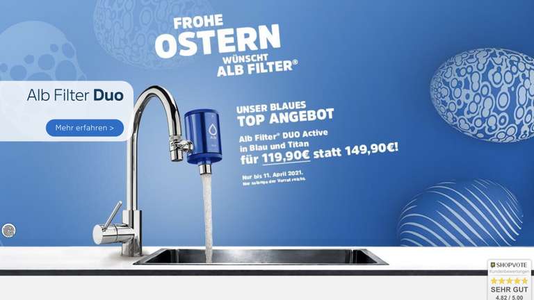 Alb Filter® Duo Active Trinkwasserfilter