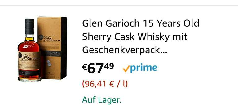 Glen Garioch 15 yrs Sherry Cask Matured Whisky