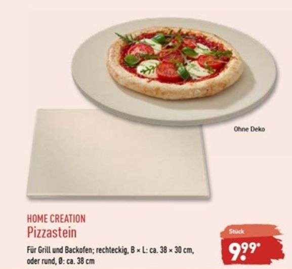 Pizzastein [rund Ø 38 x 1,2 | eckig 38×30×1,2]
