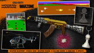 Call of Duty Warzone / Cold War / Mobile / Gratis AK Skin / Helikopter Skin / 5 Visitenkarten / Embleme / 5 Sprays / Anhänger