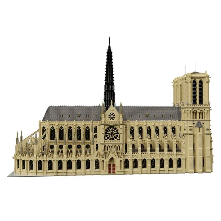Klemmbaustein MOC - Notre Dame mit 63000+ Steinen, lizensiert von Stefano Mapelli