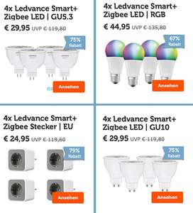 4x Osram Lightify / Ledvance Smart+ Zigbee Lampen GU10, GU5.3 + Steckdosen!