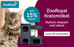 15% Rabatt auf alle Kratzmöbel der Marke ZooRoyal