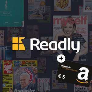2 Monate Readly Magazin-Flatrate gratis + 5€ Amazon Gutschein für Neukunden (u.a. mit Auto Bild, Rolling Stone, Sport Bild, etc.)