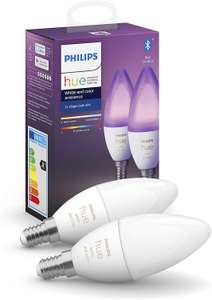Philips Hue White & Color Ambiance E14 LED Doppelpack (Bluetooth, dimmbar, 16 Mio. Farben, Zigbee, Google Home, Apple HomeKit, Alexa)