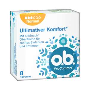 o.b. ProComfort Normal mit 8 Tampons Gratis Bestellen