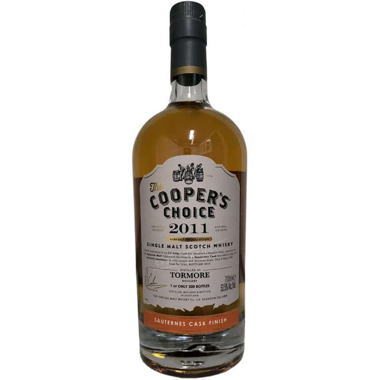 The Cooper's Choice Tormore 8 Jahre Sauternes Finish (53,5% 0,7l) Single Malt Whisky