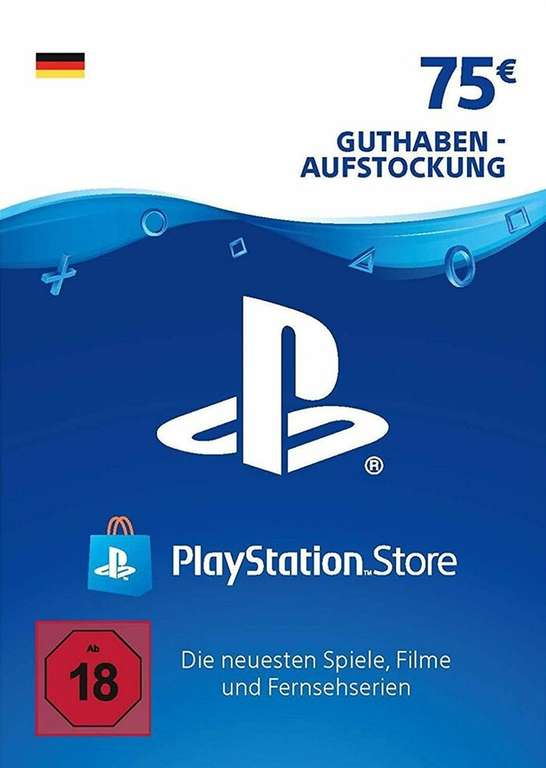 75€ PlayStation Store Guthaben für 57,69€ (PSN Deutschland, Faktor 0.77)