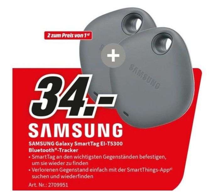 SAMSUNG Galaxy SmartTag Bluetooth Tracker [2 zum Preis von 1]