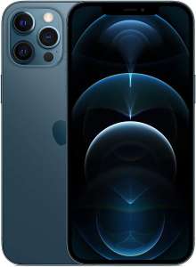 Apple iPhone 12 Pro Max 5G Smartphone 17,02cm (6,7 Zoll) OLED-Display, 256GB interner Speicher, Dual-SIM in blau und silber