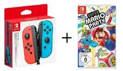 NINTENDO Switch Joy-Con 2er-Set Controller in 4 Farben + Super Mario Party