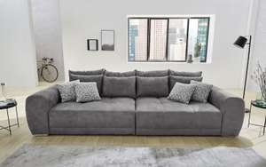 Big Sofa in grau inkl. Kissen und Lieferung / 306 x 83 x 134cm