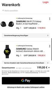 Samsung Galaxy watch active 2 + Galaxy buds plus