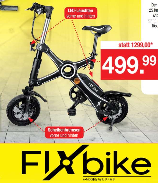 FIXbike by EUFAB 12" E-Faltrad Pedelec