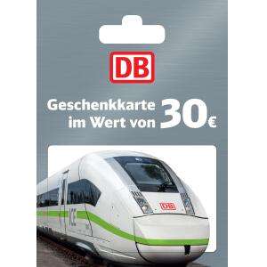 REWE/Penny: 30€-Geschenkkarte der Deutschen Bahn für 26€ (auch online in der REWE/Penny Kartenwelt)