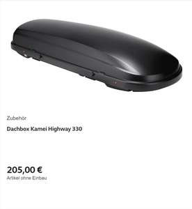 Kamei Highway 330 Dachbox (und andere) - beim VW-Händer - Dank Cashback effektiv für 155,- EUR