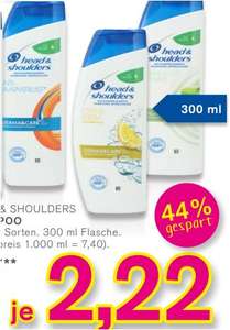 Head & Shoulders Shampoo, 300 ml, verschiedene Sorten für je 2,22 Euro [Kodi-Filiale]
