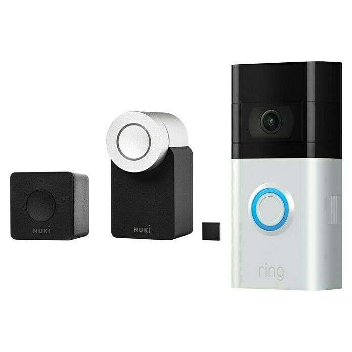 BAUHAUS - Ring Set Video Doorbell 3 + Nuki Türschloss-Set Smart Lock Combo 2.0