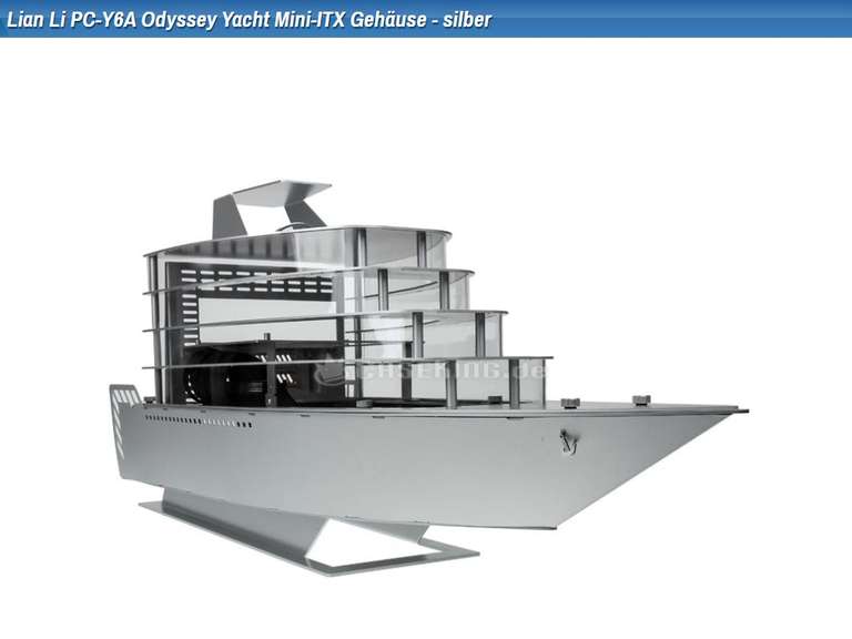 Lian Li PC-Y6A Odyssey Yacht Mini-ITX Gehäuse - silber (auf 500Stück weltweit limitiert!)