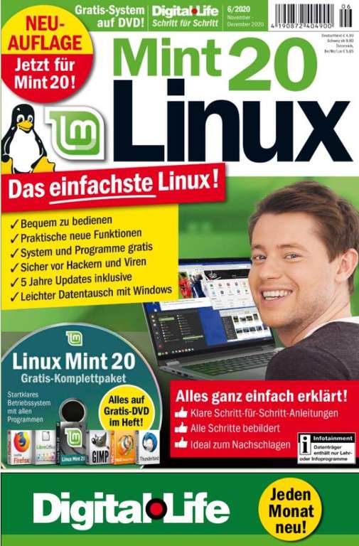 DigitalLife Schritt für Schritt - Linux Mint 20 Magazin kostenlos als PDF im Download